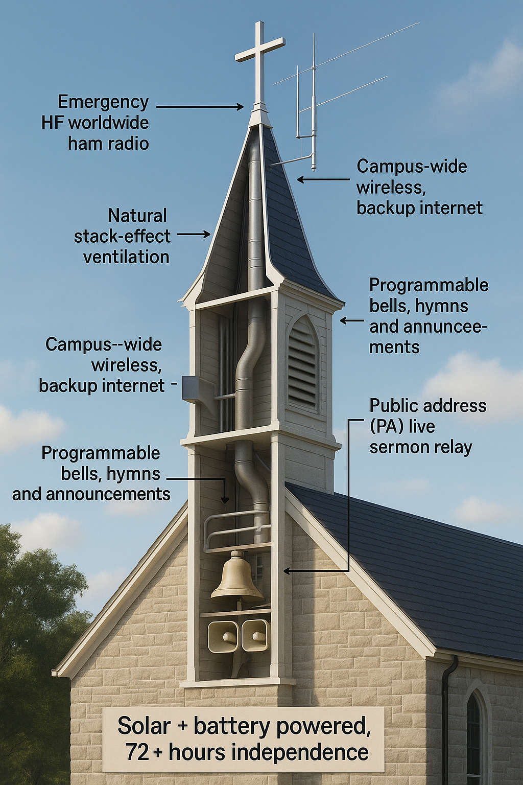 Steeple Acoustic and Emergency Systems