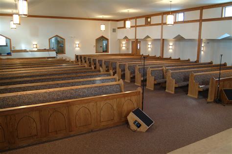 Integrated speaker box in pew design